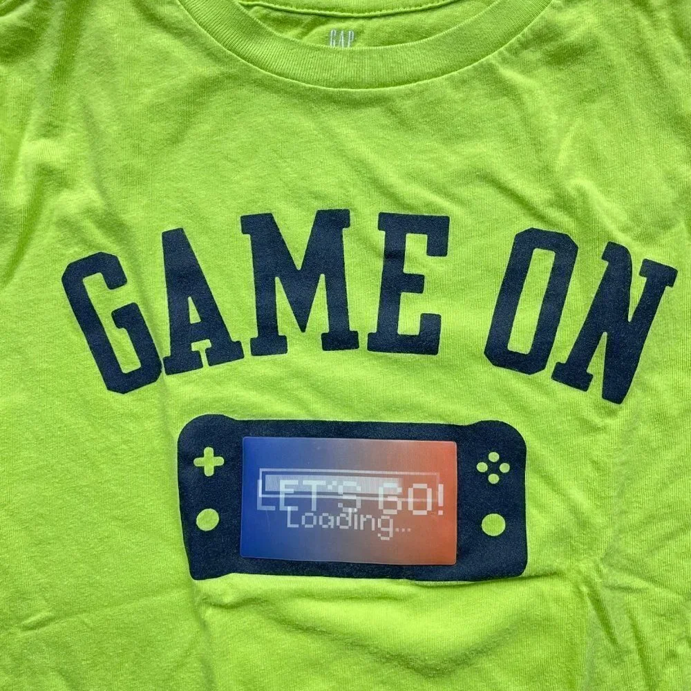 Gap Kids Boys Neon Green short sleeve shirt Medium (8-9)